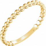 14K Yellow 2 mm Stackable Bead Ring - 516081002P photo
