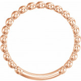 14K Rose 2.5 mm Stackable Bead Ring - 516081009P photo 2