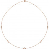 14K Rose 1/2 CTW Diamond 5-Station 18 Necklace - 6857760012P photo