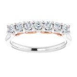 14K White & Rose 3/8 CTW Diamond Anniversary Band - 1234286000P photo 3