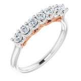 14K White & Rose 3/8 CTW Diamond Anniversary Band - 1234286000P photo