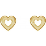 14K Yellow 8.5x8 mm Heart Earrings - 860981001P photo 2