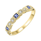 Gems One 14Kt Yellow Gold Diamond (1/10Ctw) & Sapphire (1/6 Ctw) Ring - FR1070-4YD photo