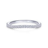 Gabriel & Co. 14k White Gold Contemporary Curved Wedding Band - WB14454R4W44JJ photo