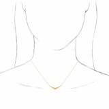 14K Yellow Sculptural V 16 Necklace - 86850601P photo 3