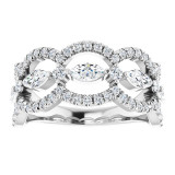 Platinum 1 1/3 CTW Diamond Anniversary Band - 123870603P photo 3