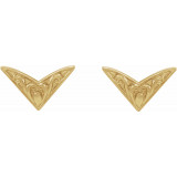14K Yellow Sculptural-Inspired Earrings - 86936601P photo 2