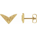 14K Yellow Sculptural-Inspired Earrings - 86936601P photo