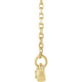 14K Yellow .07 CTW Diamond Milgrain Bar 16-18 Necklace - 86704605P photo 2