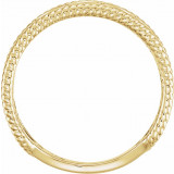 14K Yellow Geometric Rope Ring - 51705102P photo 2