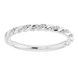 14K White 1/8 CTW Diamond Pavu00e9 Twisted Anniversary Band - 1226806000P photo 3