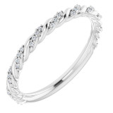 14K White 1/8 CTW Diamond Pavu00e9 Twisted Anniversary Band - 1226806000P photo