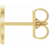 14K Yellow Single Initial Q Earring - 86800198P photo 2