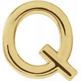 14K Yellow Single Initial Q Earring - 86800198P photo