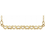 14K Yellow Heart Bar 16-18 Necklace - 86769601P photo