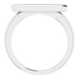 14K White Bar Ring - 651823101P photo 2