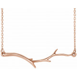 14K Rose Branch Bar 16-18 Necklace - 86311103P photo