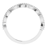 14K White 1/6 CTW Diamond Leaf Ring - 122916600P photo 2