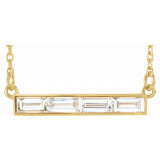 14K Yellow 1/2 CTW Diamond Bar Necklace - 863616005P photo