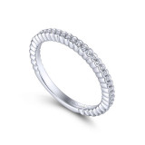 Gabriel & Co. 14k White Gold Contemporary Anniversary Wedding Band - WB13911R4W44JJ photo 3