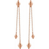 14K Rose Chain Earrings - 65233960002P photo 2