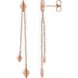 14K Rose Chain Earrings - 65233960002P photo