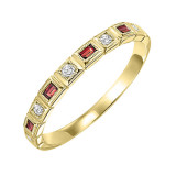 Gems One 10Kt Yellow Gold Diamond (1/12Ctw) & Garnet (1/8 Ctw) Ring - FR1201-1YD photo