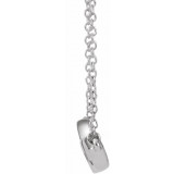 14K White Geometric 16-18 Necklace - 65239360000P photo 2