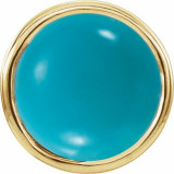 14K Yellow Turquoise Bezel-Set Single Earring - 2000316603P photo