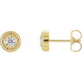 14K Yellow 1/5 CTW Diamond Rope Earrings with Backs - 861666005P photo