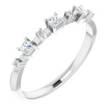 14K White 1/6 CTW Diamond Anniversary Band - 124217600P photo