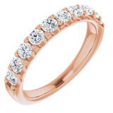 14K Rose 3/4 CTW Diamond Anniversary Band - 123041610P photo