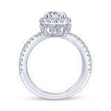 Gabriel & Co. 14k White Gold Rosette Split Shank Engagement Ring - ER12587R4W44JJ photo 2