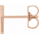 14K Rose Single Initial K Earring - 86800163P photo 2