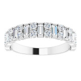 14K White 9/10 CTW Diamond Anniversary Band - 123837600P photo 3