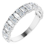 14K White 9/10 CTW Diamond Anniversary Band - 123837600P photo