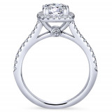 Gabriel & Co. 14k White Gold Contemporary Halo Engagement Ring - ER8152W44JJ photo 2