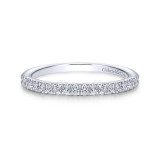 Gabriel & Co. 14k White Gold Contemporary Anniversary Wedding Band - WB14403R4W44JJ photo