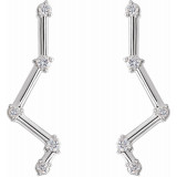 14K White 1/10 CTW Diamond Constellation Earring Climbers - 86903600P photo 2