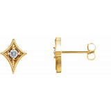 14K Yellow 1/8 CTW Diamond Geometric Earrings - 86466601P photo