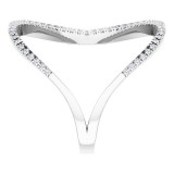 14K White 3/8 CTW Diamond Freeform Ring - 65187760001P photo 4