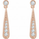 14K Rose 1/6 CTW Diamond Teardrop Earrings - 65273160003P photo 2