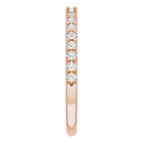 14K Rose 1/4 CTW Diamond French-Set Anniversary Band - 1238836002P photo 4