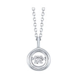 Gems One 10KT White Gold & Diamond Rhythm Of Love Neckwear Pendant  - 1/10 ctw - ROL1225-1WC photo