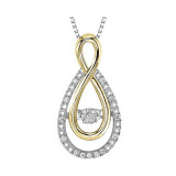 Gems One Silver (SLV 995) Diamond Rhythm Of Love Neckwear Pendant  - 1/10 ctw - ROL1082-SSYD photo
