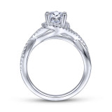 Gabriel & Co. 14k White Gold Contemporary Twisted Engagement Ring - ER7804P4W44JJ photo 2