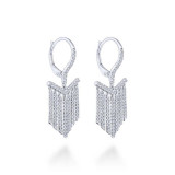 Gabriel & Co. 14k White Gold Art Moderne Diamond Drop Earrings - EG13393W45JJ photo 2