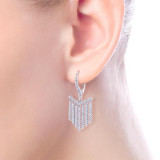 Gabriel & Co. 14k White Gold Art Moderne Diamond Drop Earrings - EG13393W45JJ photo 3