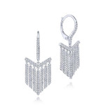 Gabriel & Co. 14k White Gold Art Moderne Diamond Drop Earrings - EG13393W45JJ photo