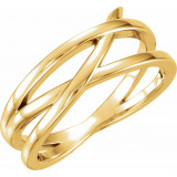 14K Yellow Criss-Cross Ring - 51513102P photo